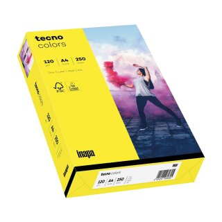 TECNO Multifunktionspapier tecno® colors - A4, 120 g/qm, gelb, 250 Blatt