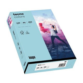 TECNO Multifunktionspapier tecno® colors - A4, 120 g/qm, mittelblau, 250 Blatt
