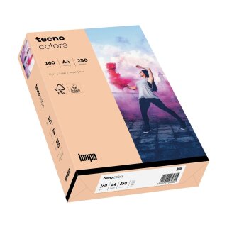 TECNO Multifunktionspapier tecno® colors - A4, 160 g/qm, lachs, 250 Blatt