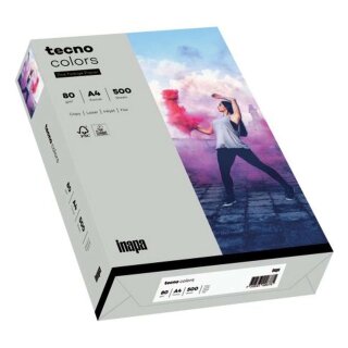 TECNO Multifunktionspapier tecno® colors - A4, 80 g/qm, grau, 500 Blatt