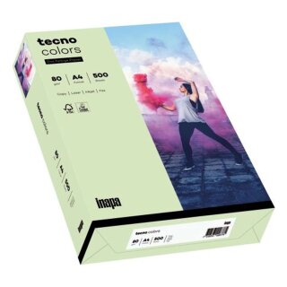TECNO Multifunktionspapier tecno® colors - A4, 80 g/qm, hellgrün, 500 Blatt