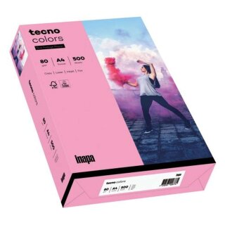 TECNO Multifunktionspapier tecno® colors - A4, 80 g/qm, rosa, 500 Blatt