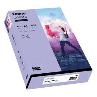 TECNO Multifunktionspapier tecno® colors - A4, 80 g/qm, violett, 500 Blatt