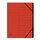 EXACOMPTA Ordnungsmappe - 7 Fächer, A4, Karton, rot