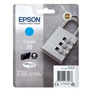 EPSON® Original Epson Tintenpatrone cyan (C13T35824010,T358240,35,T3582,T35824010)
