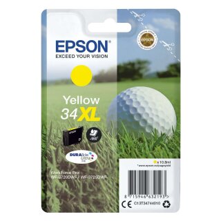 EPSON® Original Epson Tintenpatrone gelb (C13T34744010,T347440,34XL,T3474,T34744010)