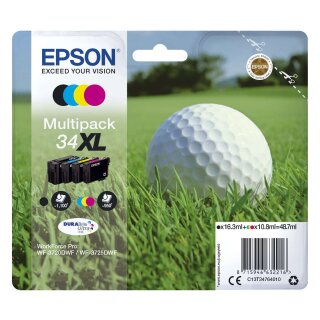 EPSON® Original Epson Tintenpatrone MultiPack Bk,C,M,Y (C13T34764010,T347640,34XL,T3476,T34764010)