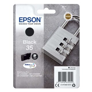 EPSON® Original Epson Tintenpatrone schwarz (C13T35814010,T358140,35,T3581,T35814010)