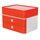 HAN SMART-BOX PLUS ALLISON Schubladenbox mit Utensilienbox - stapelbar, 2 Laden, snow white/cherry red