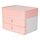 HAN SMART-BOX PLUS ALLISON Schubladenbox mit Utensilienbox - stapelbar, 2 Laden, snow white/flamingo rose