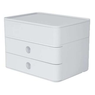 HAN SMART-BOX PLUS ALLISON Schubladenbox mit Utensilienbox - stapelbar, 2 Laden, snow white/snow white