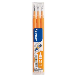 PILOT Tintenrollermine FriXion BLS-FR7 - 0,7 mm, apricot, 3er Pack