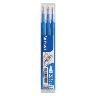 PILOT Tintenrollermine FriXion BLS-FR7 - 0,7 mm, himmelblau, 3er Pack