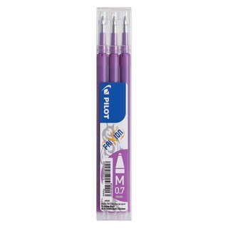 PILOT Tintenrollermine FriXion BLS-FR7 - 0,7 mm, lila, 3er Pack