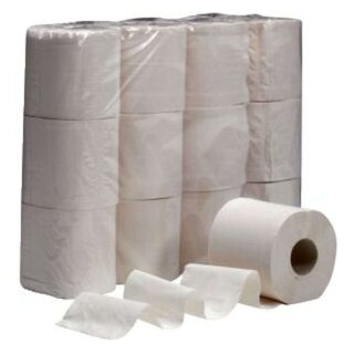 Toilettenpapier - 2-lagig, naturweiß, 64 Rollen à 250 Blatt