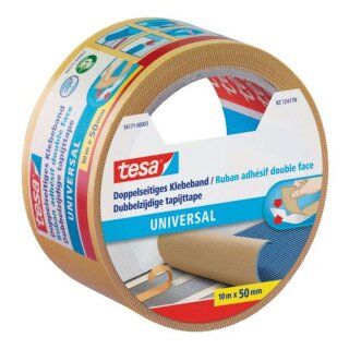 tesa® Verlegeband / Klebeband doppelseitig 10 m x 50 mm  universal
