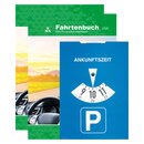 2 Fahrtenbücher für PKW DIN A5 mit 1 Parkscheibe im Set