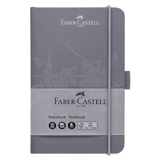 Faber-Castell 10027827 Notizbuch - A6, kariert, 194 Seiten, dapple gray