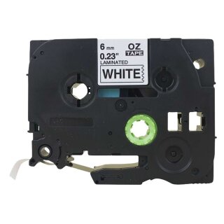 Q-Connect® KF18795 Schriftband TZe-211 kompatibel - 6 mm x 8 m, schwarz auf weiß