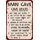 Schild Spruch "Man Cave Cave Rules" 20 x 30 cm Blechschild