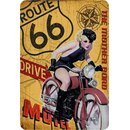 Schild Spruch "Route 66 The Mother Road" 20 x...