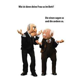 Schild Spruch "Wie ist deine Frau im Bett" 20 x 30 cm Blechschild