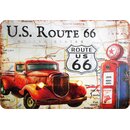 Schild Spruch "U.S. Route 66" 30 x 20 cm...