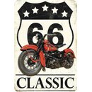 Schild Motiv "Route 66 Classic Morrorad" 20 x...