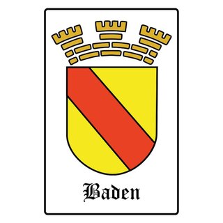 Schild Motiv "Wappen Baden" 20 x 30 cm Blechschild