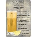Schild Motiv "Gin Fizz Rezept" 20 x 30 cm...