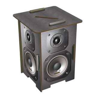 Werkhaus Twinbox (Spardose und Stifteköcher) Lautsprecherbox Schwarz