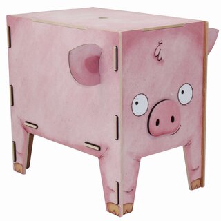 Werkhaus Hocker Schwein Rosa