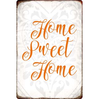 Schild Spruch "Home Sweet Home" 20 x 30 cm Blechschild
