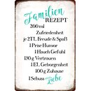 Schild Spruch "Familienrezept" 20 x 30 cm...