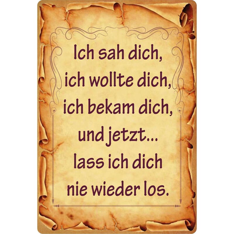 Schild Spruch 