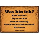 Schild Spruch "Was bin ich? Renter" 30 x 20 cm...