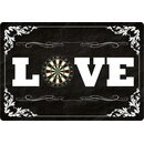 Schild Spruch "Love (Darts)" 30 x 20 cm...