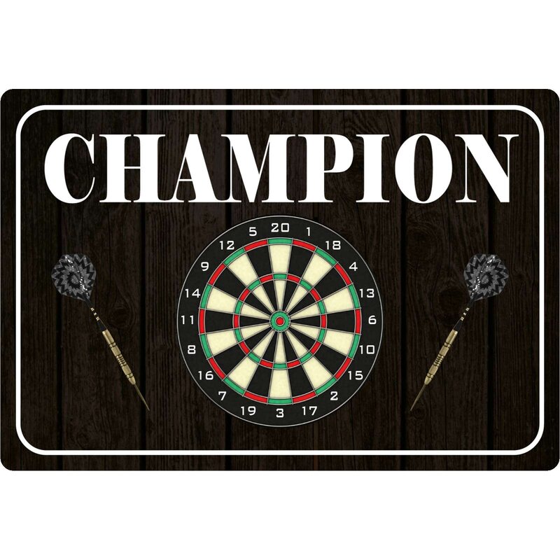 Schild Spruch "Champion (Darts)" 30 x 20 cm Blechschild, 9,49