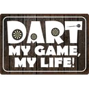 Schild Spruch "Dart my Game my Life" 30 x 20 cm...