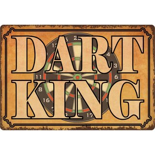 Schild Spruch "Dart Kind" 30 x 20 cm Blechschild