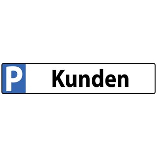 Hinweisschild "Parkplatz Kunden" 46 x 10 cm Blechschild