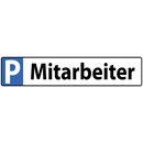 Hinweisschild "Parkplatz Mitarbeiter" 46 x 10...