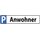 Hinweisschild "Parkplatz Anwohner" 46 x 10 cm Blechschild