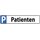 Hinweisschild "Parkplatz Patienten" 46 x 10 cm Blechschild