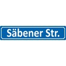 Straßenschild "Säbener Str." 46 x 10...