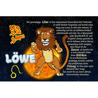 Schild Spruch "Sternzeichen Löwe" 30 x 20 cm Blechschild, 9,49