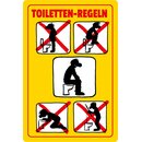 Schild Spruch "Toiletten-Regeln" 20 x 30 cm...