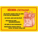 Schild Spruch "Küchen-Ordnung" 30 x 20 cm...