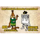 Schild Spruch "Vorstellen Bier Scheisstag" 30 x...
