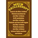 Schild Spruch "Mein Grillrezept" 20 x 30 cm...